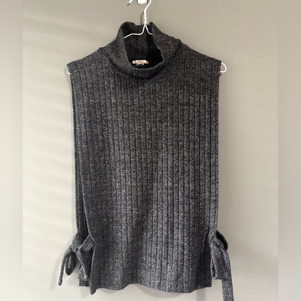 EDC by Esprit Ribbed Sleeveless Turtleneck Top | Side Tie Detail | US M - Picture 2 of 10